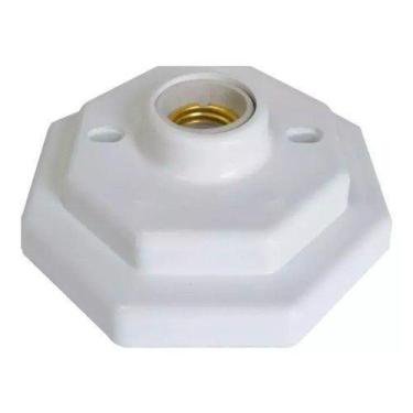 Imagem de Plafon Branco Octagonal E-27 - Opl