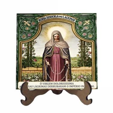 Imagem de Porta-retrato Quadrado Nossa Senhora das Lágrimas Mód.2 - SJO
