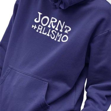 Imagem de Blusa Moletom Masculino Estampado Jornalismo em Algodão Fio 30.1 Pente