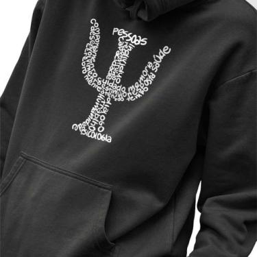 Imagem de Blusa Moletom Masculino Estampado Simbolo Psicologia em Algodão Fio 30