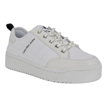 Imagem de Calvin Klein Tênis feminino Austie, Branco 140, 35