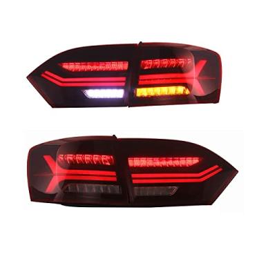 Imagem de ECCPP Conjunto de luz traseira para Volkswagen para Jetta 2011-2014 ou Sagitar 2012-2015 (não serve para a versão LED e GLI) 2013 Lâmpadas traseiras laterais do motorista e do passageiro