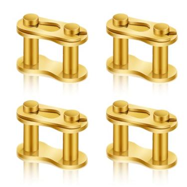 Imagem de Pacote com 4 conectores para bolso de motocicleta corrente de bolso para bicicleta de bolso para bicicleta de substituição para quadriciclo 50cc 70cc 90cc 110cc 125cc ATV Quad 4 Wheeler Pocket Bike