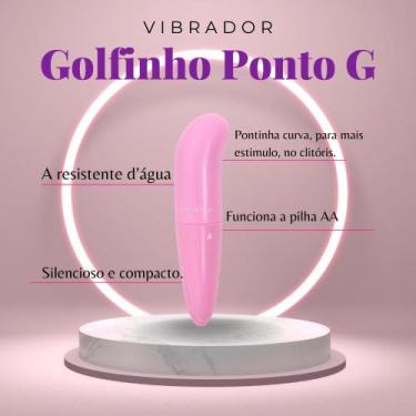Imagem de Vibrador Feminino Estimulador Golfinho Ponto G Liso Rosa Lovetoys , Ro
