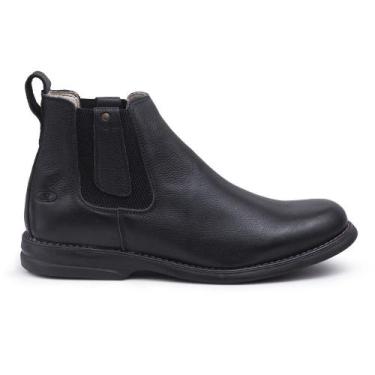 Imagem de Bota Chelsea Masculina Couro Elástico Cano Curto Confortável - Mila Ma