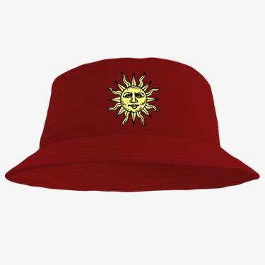 Imagem de Chapéu Bucket Hat Estampado Sol - MP Moda Masculina, Único, Vermelho