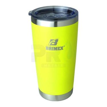 Imagem de Copo Térmico com Tampa Brimex Inox 600ml Chopp, Cerveja ou Café Várias