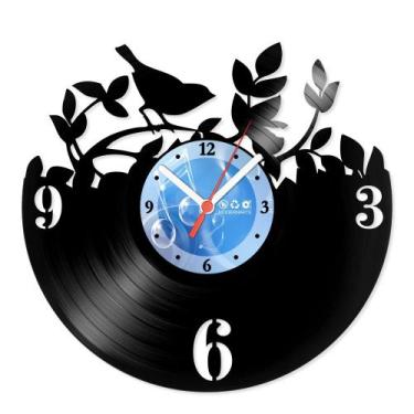 Imagem de Relógio De Parede Disco Vinil Animais - Pássaro - VAN-005 - Modernarte