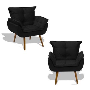 Imagem de Kit 02 Poltrona Grecia Cadeira Sala Recepção Clínica Consultório Amame