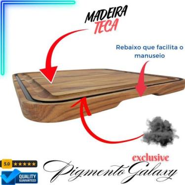 Imagem de Tábua de Churrasco Quadrada 30x30- PREMIUM - preta - - Corte & Arte