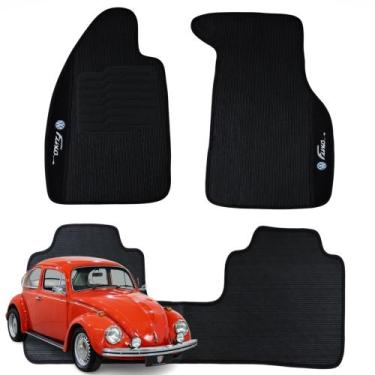 Imagem de Jogo 3 Peças Tapete PVC Personalizado Impermeável Volkswagen Fusca 195
