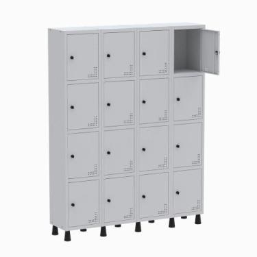 Imagem de Armário Guarda Volume Locker Roupeiro 4 Vãos 16 Portas GR304/16 Light 