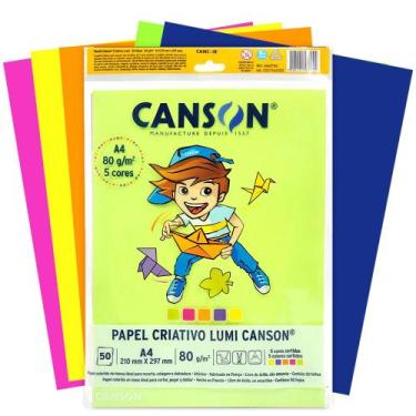 Imagem de Papel Criativo A4 Canson 80g Lumi 50 Folhas