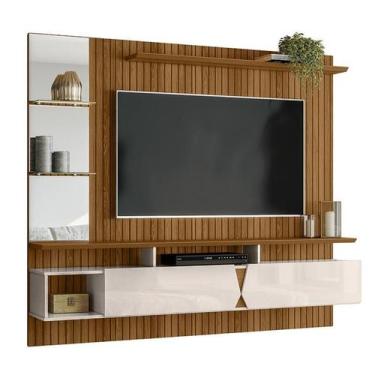 Imagem de Painel Para TV 55 Polegadas Intense 1.8 Lukaliam Ripado 3D/Off White P