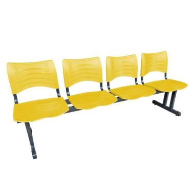 Imagem de Longarina Cadeira 4 Lugares Iso Plástica Coluna Dupla Para Recepção At