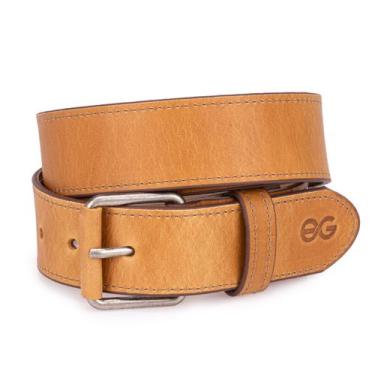 Imagem de Cinto Correia Masculino Couro Legitimo Casual 4cm Largura - ELLO GRIFF