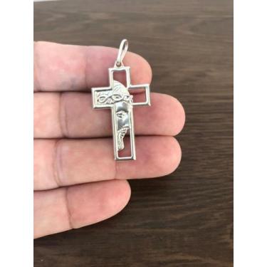 Imagem de Pingente Crucifixo Em Prata Maciça 925 - Lojas La&Ny, Prata, 4