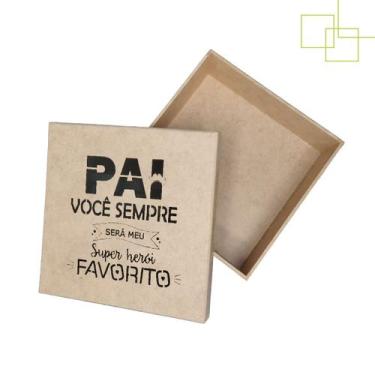 Imagem de Caixinha Decorativa MDF Presente Multiuso Pai Aniversario Datas Especi