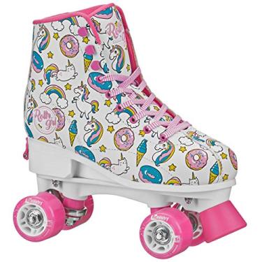 Imagem de Patins ajustáveis para meninas Pacer Rollr Girl Ella (branco/rosa, médio (3-6))