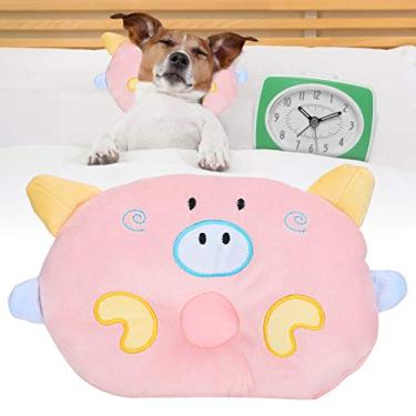 Imagem de Travesseiro Em Formato de Animal de Porco de Desenho Animado, Gato, Cachorro, Almofadas de Dormir, Coluna Cervical, Rosa, Amarelo, Azul (Róseo)