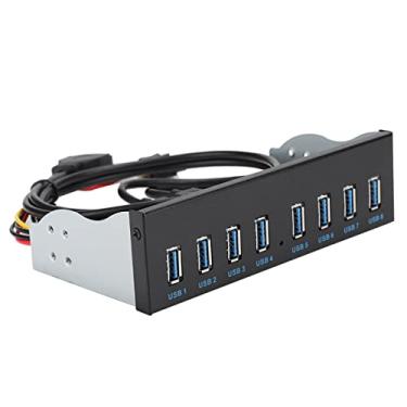 Imagem de Conector do Painel Frontal, Painel Frontal do Pc Usb3.0 19pin 8 Portas Hub Unidade óptica Usb 3.0 Hub Com Leitor de Cartão Sd para Computador Pc
