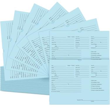 Imagem de Watersay 120 peças de jaquetas de revendedor de veículos para vendas de carros envelopes impressos coloridos suprimentos para concessionárias pastas automotivas para concessionárias de carros, 22 x 30