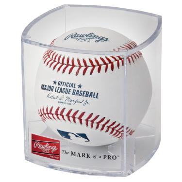 Imagem de Bola de Beisebol Rawlings of Major League Baseball 2021 (MLB), com caixa de exibição (ROMLB-R), branco/vermelho/azul marinho