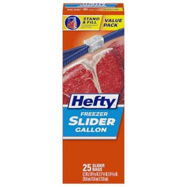 Imagem de Hefty Um saco de congelador com zíper, tamanho de galão, 25 unidades