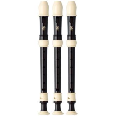Imagem de Kit 3 Flautas Doce Soprano Barroca Em C YRS-302BIII Yamaha