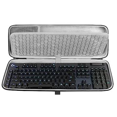 Imagem de Geekria Capa de teclado de tamanho completo, bolsa rígida de transporte de viagem para teclado mecânico de jogos de computador de 108 teclas, compatível com teclado mecânico para jogos Logitech G915