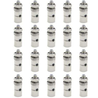 Imagem de WMYCONGCONG 20 PCS Adjustable Pushrod Connector Linkage Stoppers 1.3mm Push Rod Connector Adapter Servo Rod Connectors for RC Airplane Plane DIY Parts
