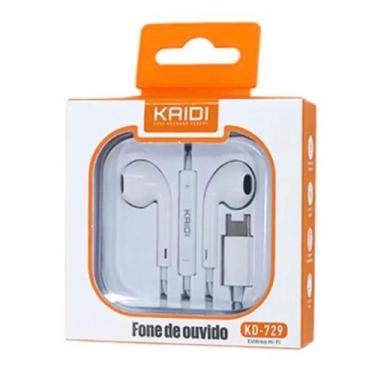 Imagem de Fone De Ouvido Tipo C Intra Auricular Estéreo Celular Kaidi KD-729 USB