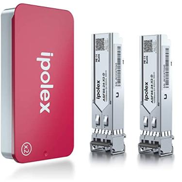 Imagem de ipolex Transceptor SFP de 1,25 G, módulo 1000Base-SX, transceptor Gigabit Multii, LC MMF de 850 nm, até 550 m, para Cisco GLC-SX-MMD, Ubiquiti UniFi UF-MM-1G, Netgear, Mikrotik, Qnap e mais, pacote