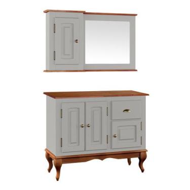 Imagem de Gabinete para Banheiro com Armário Espelheira Dália 3066 Linz Móveis, 