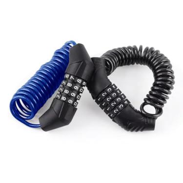 Imagem de 2 peças de cadeado para capacete de motocicleta, combinação de trava de segurança para bagagem de viagem com senha de 4 dígitos