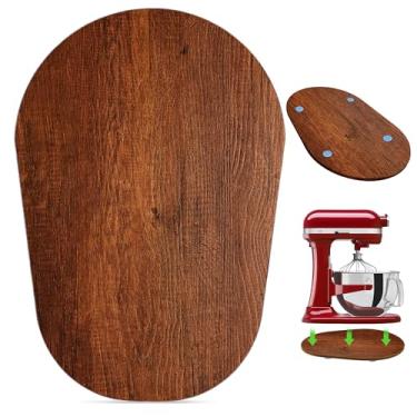 Imagem de Misturador deslizante de madeira para KitchenAid 5-8 Qt Bowl-Lift Stand Mixer, tapete deslizante para eletrodomésticos, acessórios de armazenamento de bancada de cozinha, acessórios de placa de