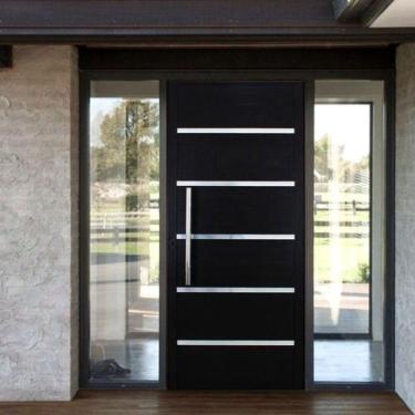 Imagem de Porta Pivotante Solara Alumínio Puxador Tubolar 210 X 100 Lado Direito