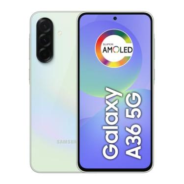 Imagem de Celular Samsung Galaxy A36 5G 256GB, 6GB RAM, Câmera 50MP, IP67, Super AMOLED 6.7", Recursos AI, Verde