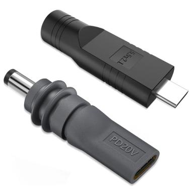 Imagem de QaMcbulc Adaptador de cabo de alimentação USB C fêmea para DC macho para Starlink Mini, adaptador USB-C PD para DC5521, adaptador de cabo de alimentação StarlinkMini, conector tipo C para CC para