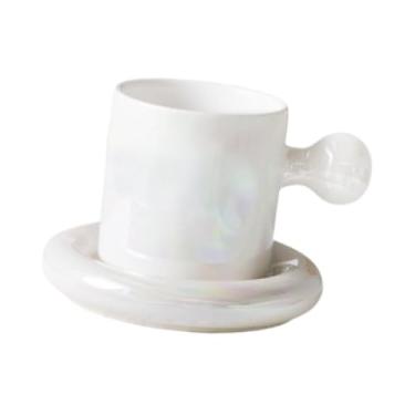 Imagem de IEUDNS Conjunto de Pires E Canecas Gordinhas, Xícara de Café, Novidade Engraçada, Xícara de Chá de Cerâmica de 300 Ml, Presente para Mulheres, Escritório,