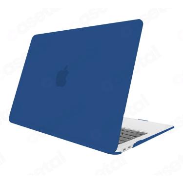 Imagem de Capa Case Compativel com Macbook pro 13 touchbar A1706 A1708 A2159 A2289 A2251 A2338 chip M1 - azul marinho fosco