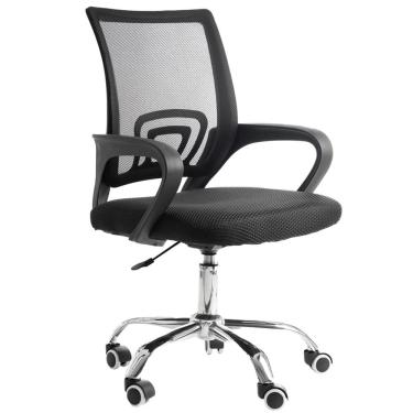 Imagem de Cadeira Escritorio Executiva Madri Giratória Com Regulagem de Altura a Gas Telada Preta