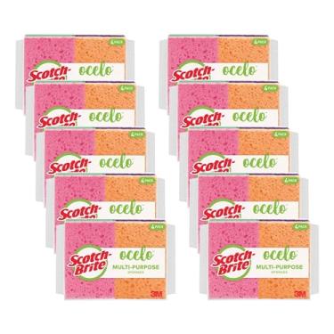 Imagem de Esponja prática ocelo Scotch-Brite, cores sortidas, 40 esponjas