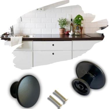 Imagem de 4 Puxador Redondo Para Móveis Gavetas Portas Em Metal 30mm - Compras F