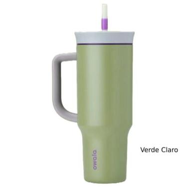 Imagem de Copo Owala Tumbler Stainless Steel Térmica 1,180 ML, Verde Claro