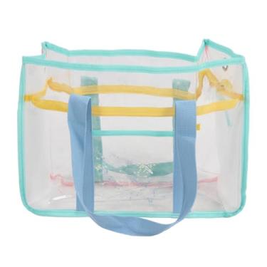 Imagem de Bolsa de Praia Transparente, Bolsa de Ombro Transparente à Prova D'água, Bolsa de Viagem de PVC Grande para Mulheres, Com Compartimento de Laptop e Zíper para Viagens, Trabalho