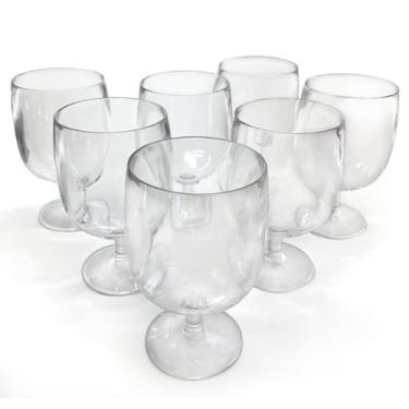 Imagem de Lily's Home Conjunto de 8 taças empilháveis de plástico acrílico inquebrável à beira da piscina de 340 g para vinho e água. Plástico inquebrável e ideal para uso interno e externo, reutilizável