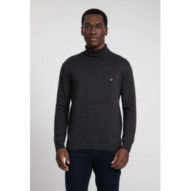 Imagem de Suéter Docthos Slim 2 Cabos com Gola Alta, 003 preto, P