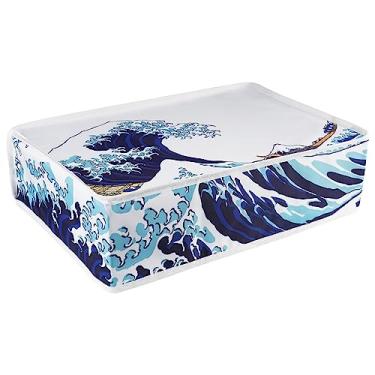 Imagem de PlayVital Nylon Horizontal Dust Cover for ps5, Soft Neat Lining Dust Guard, Anti Scratch Waterproof Cover Sleeve for ps5 Console Digital Edition & Disc Edition - The Great Wave