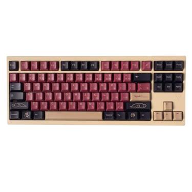 Imagem de Conjunto de teclas japonesas 129 teclas PBT vermelho Samurai conjunto adequado para 61/64/87/104/108 Cherry Mx Switches Teclado mecânico